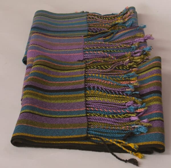 tencel striped scarf
