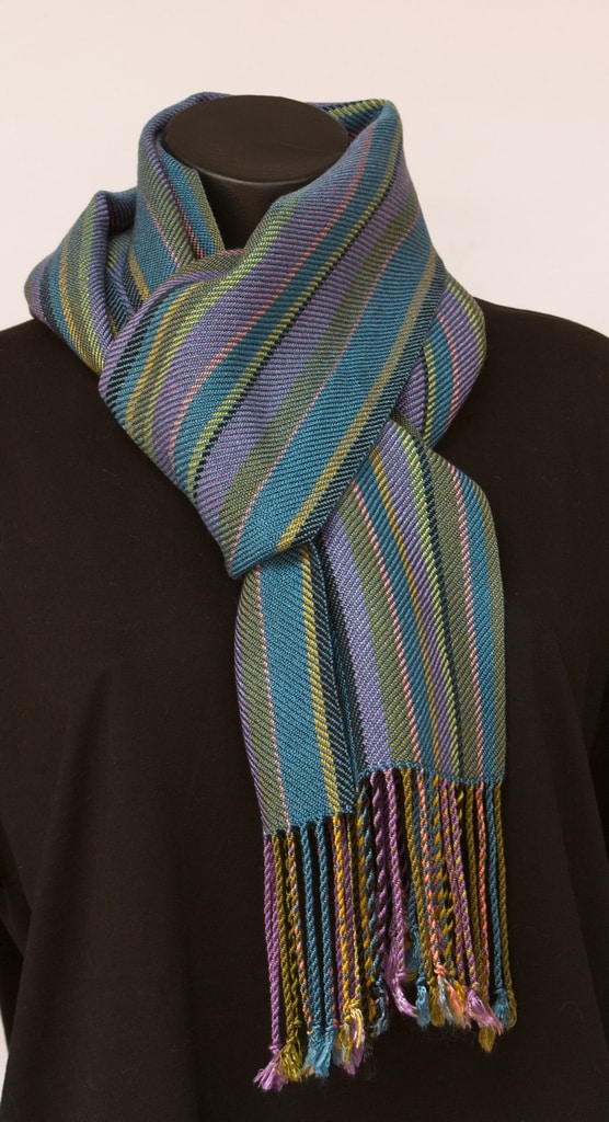 tencel striped scarf