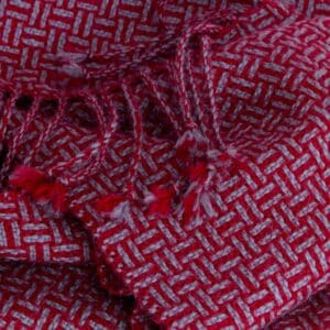 alpaca scarf plaited twill